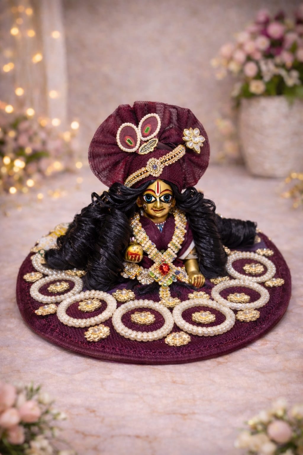 Maroon Mukut Poshak